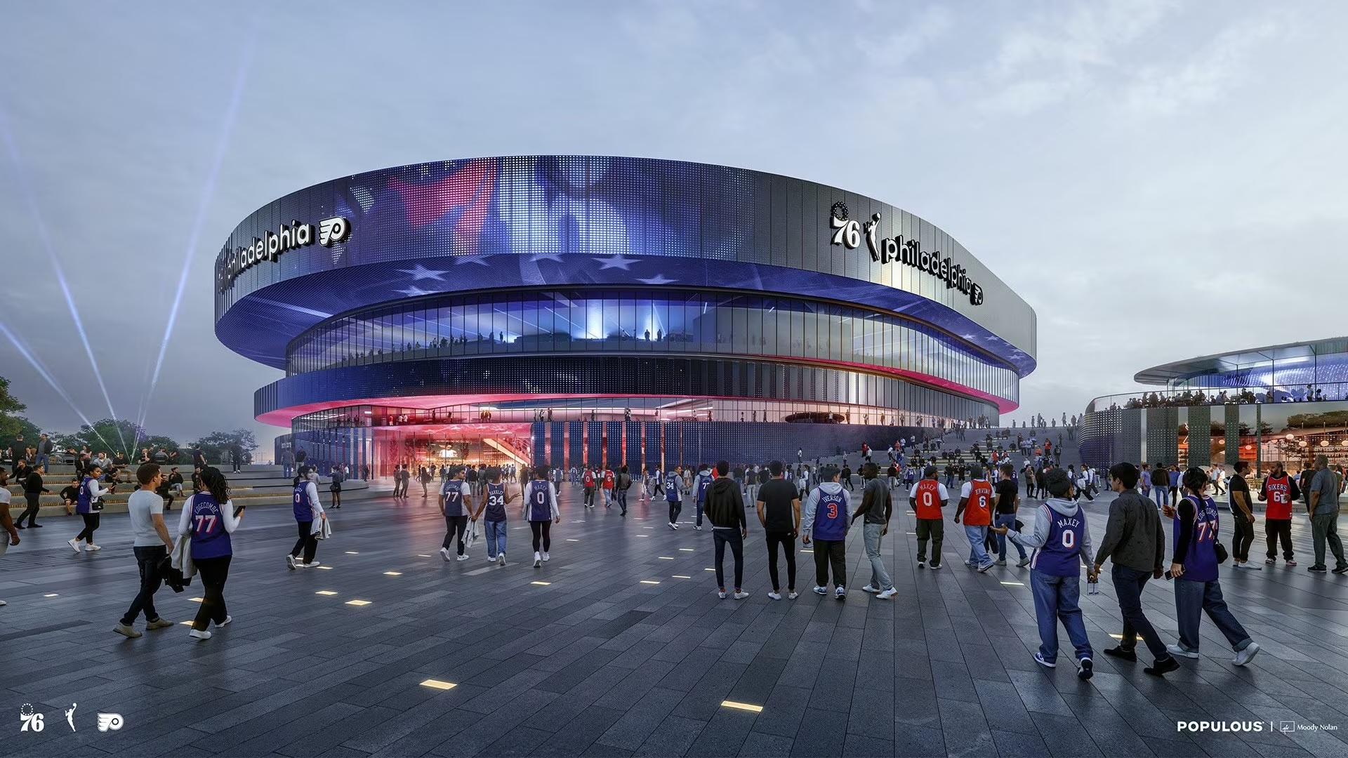 Los 76ers presentan el futuro: así será su nueva arena a partir de 2030