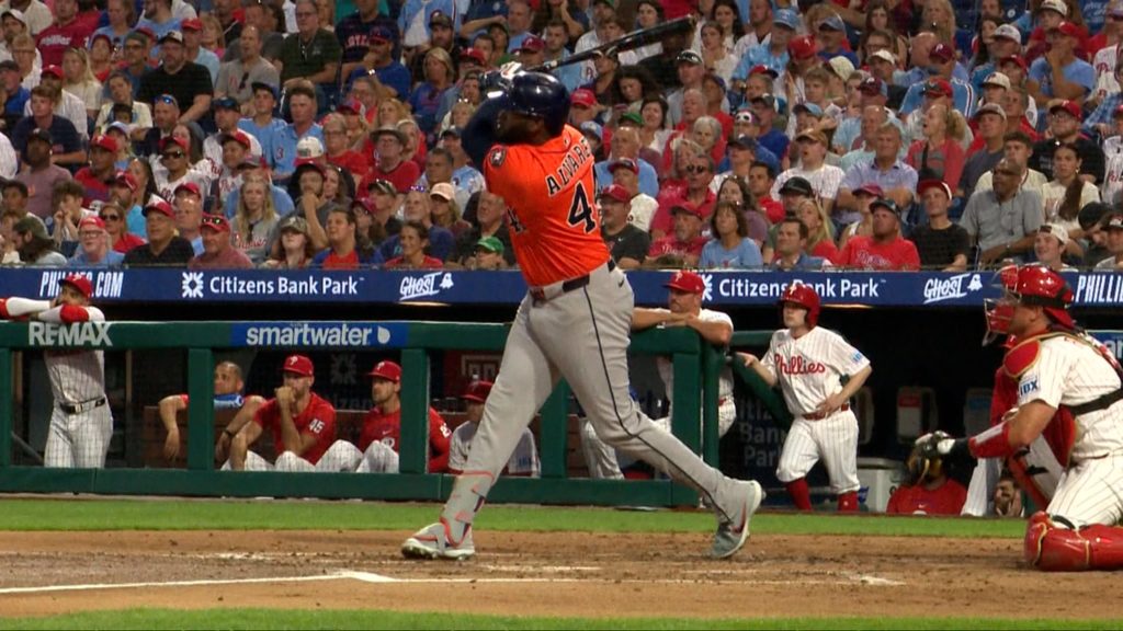 Yordan Álvarez (tobillo) fuera del lineup por 2do día seguido; podría volver el domingo