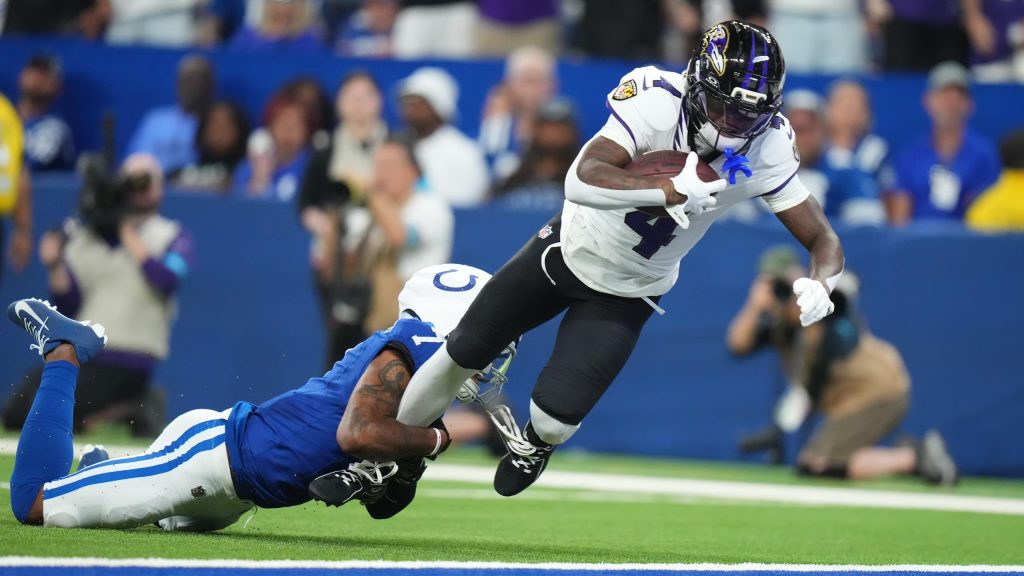 Zay Flowers sale lesionado y los Ravens pierden otra pieza importante en su ofensiva