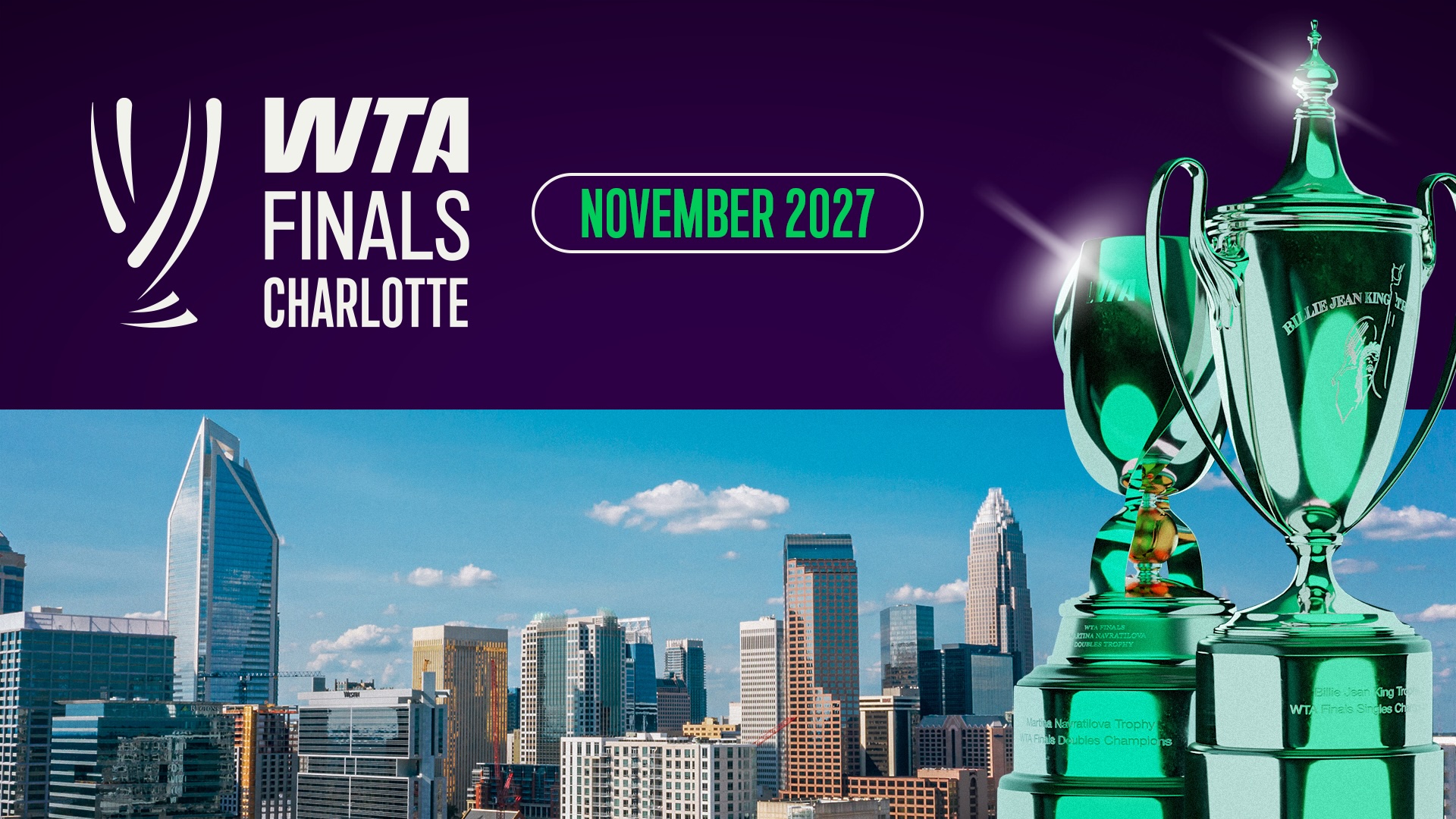 Charlotte será la nueva sede de las WTA Finals entre 2027 y 2029