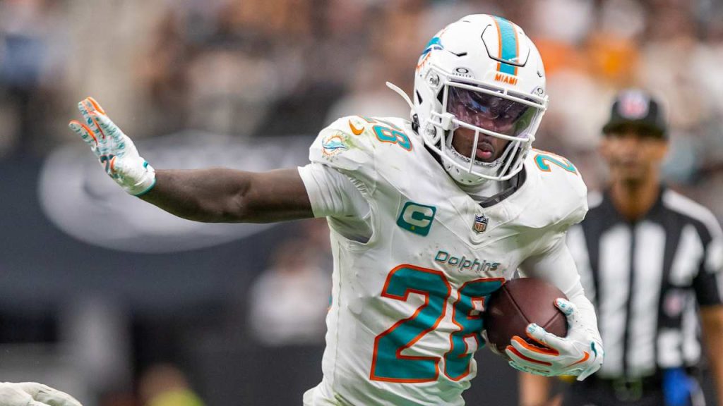 De’Von Achane queda fuera toda la temporada tras romperse el ligamento cruzado ante los Chiefs