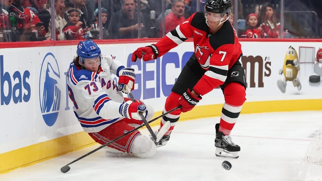 New Jersey Devils aplasta 7-1 a los Rangers y Luke Hughes protagoniza una noche memorable