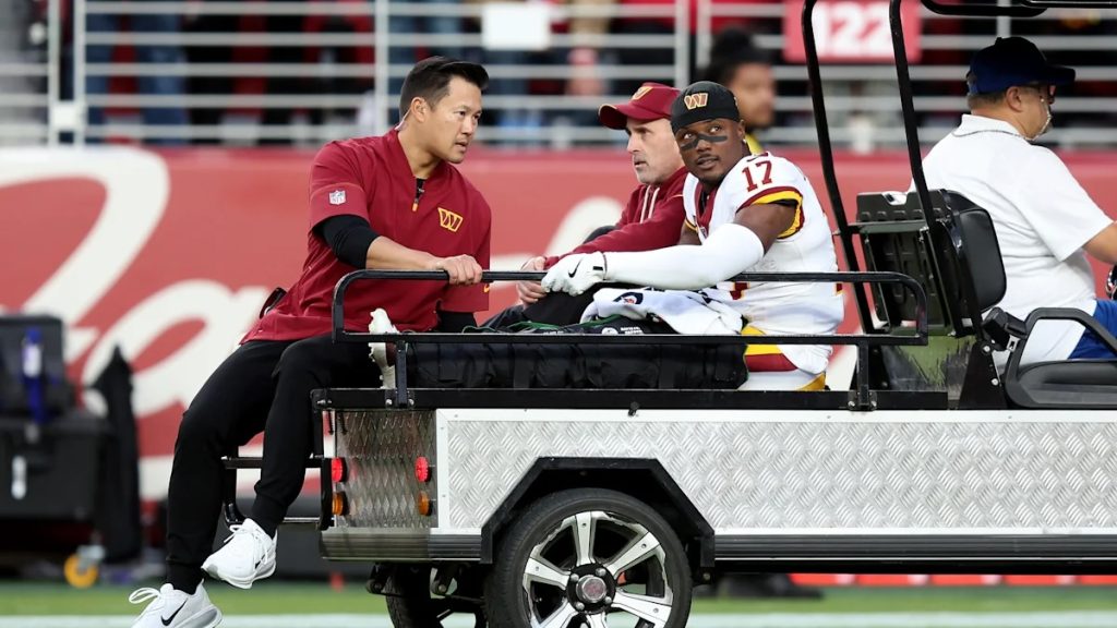 Terry McLaurin enciende las alarmas en Washington tras sufrir una preocupante lesión de rodilla