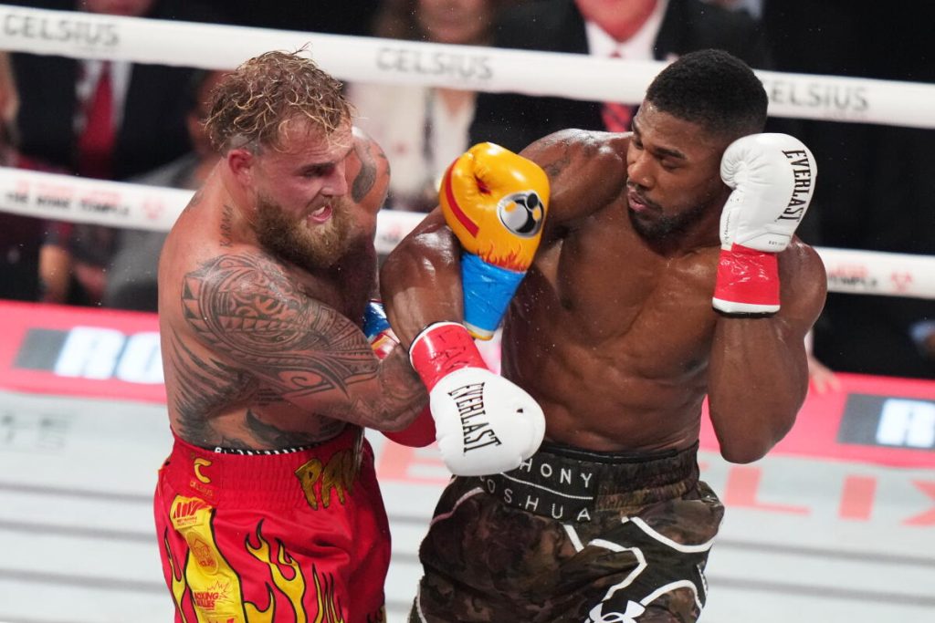 Jake Paul quiere una revancha contra Anthony Joshua pese a su derrota por nocaut