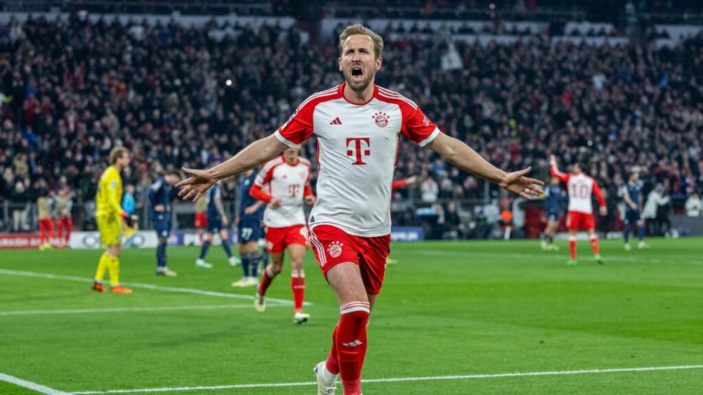 Harry Kane marca doblete y guía al Bayern a cuartos de final en la Champions League