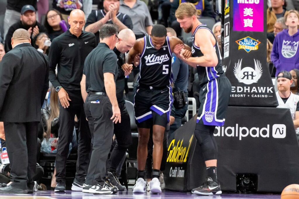 Malas noticias para los Kings, De’Aaron Fox fuera por tiempo indefinido