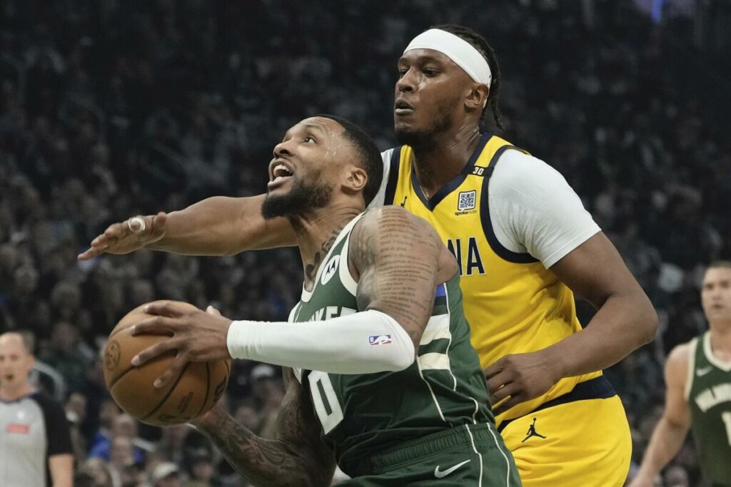 Damian Lillard se pone la capa ante los Pacers, Bucks toman ventaja contra Pacers sin Giannis