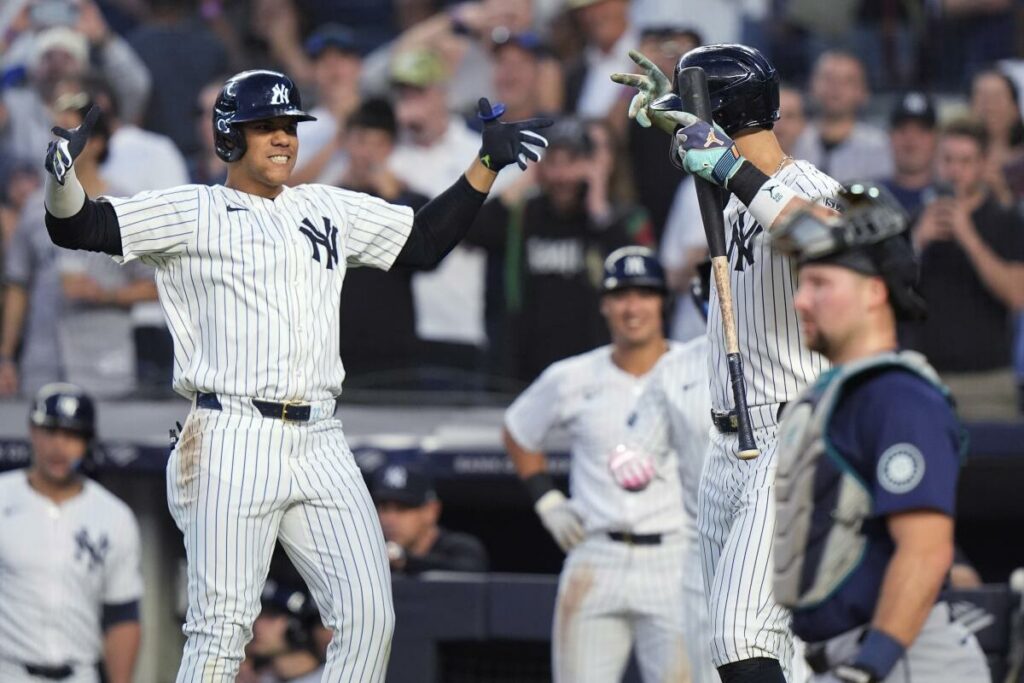 Soto y Judge conectan cuadrangulares en victoria de los Yankees ante Mariners
