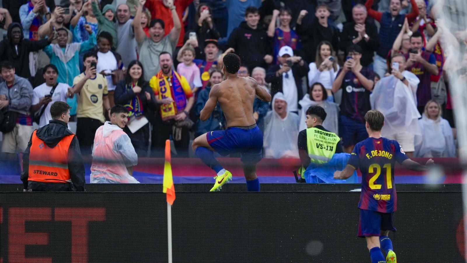 Ronald Araújo le da tres puntos de oro al Barcelona ante el Girona