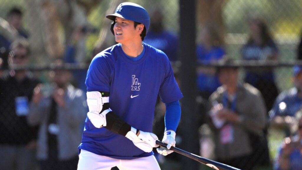Ohtani realiza primera práctica de bateo como jugador de los Dodgers