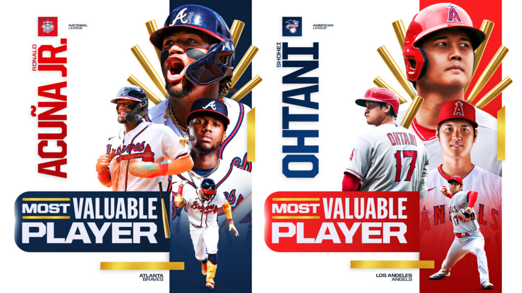 Acuña y Ohtani se proclaman como jugadores más valioso de manera unánime