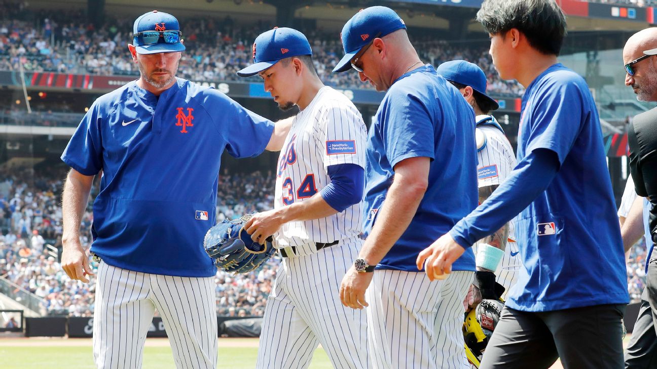 Kodai Senga sale lesionado en victoria de Mets ante Nationals